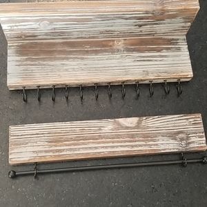 Jewelry shelf set for necklaces and bracelets